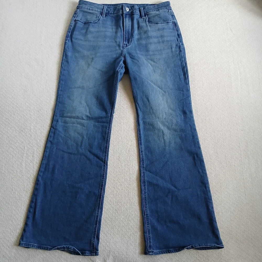 old navy ♡ wow flare high rise jeans 12 retro 70s boho western streetwear y2k